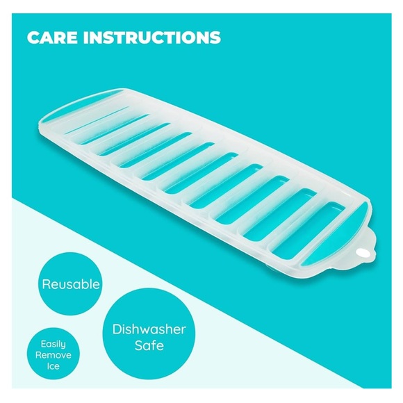 *NIP* 3 Pack Ice Stick/Cube Tray, Thin & Long for Sports/Water Bottles Silicone - Picture 12 of 12